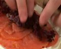 Роллы из копченого лосося с брынзой